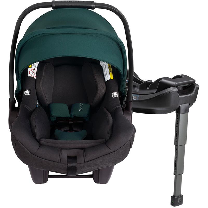 Infant Car Seat with Green Canopy and Lightweight Design