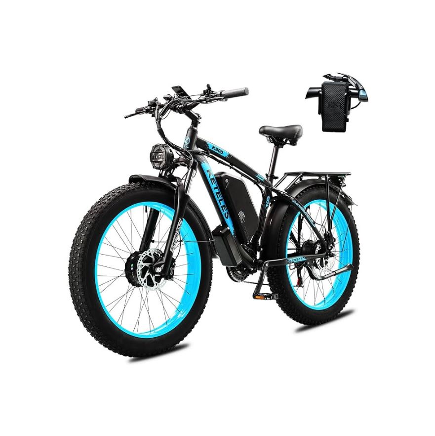 K800 Electric Road Bike in stylish black finish for urban commuting and leisure riding.