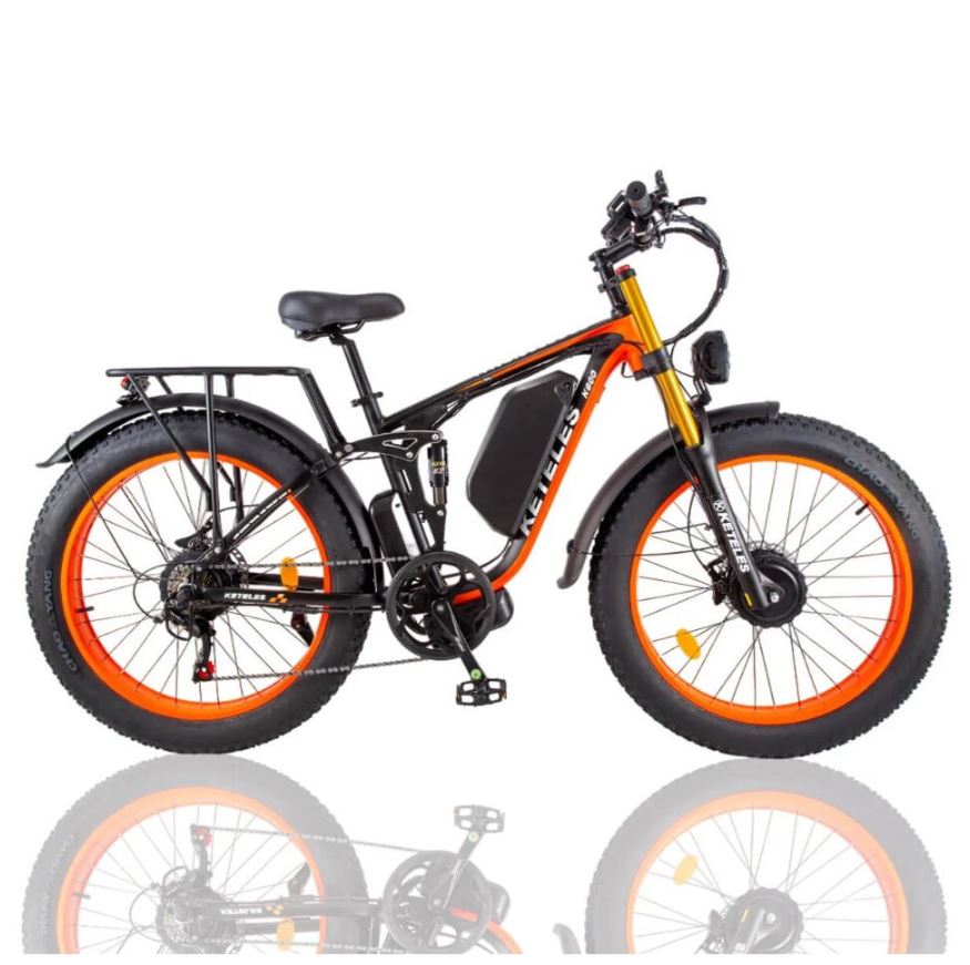 K800 Pro Dual Battery Electric Bike in blue color 4