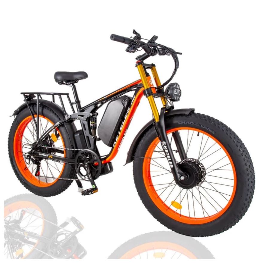 K800 Pro Dual Battery Electric Bike in blue color 6