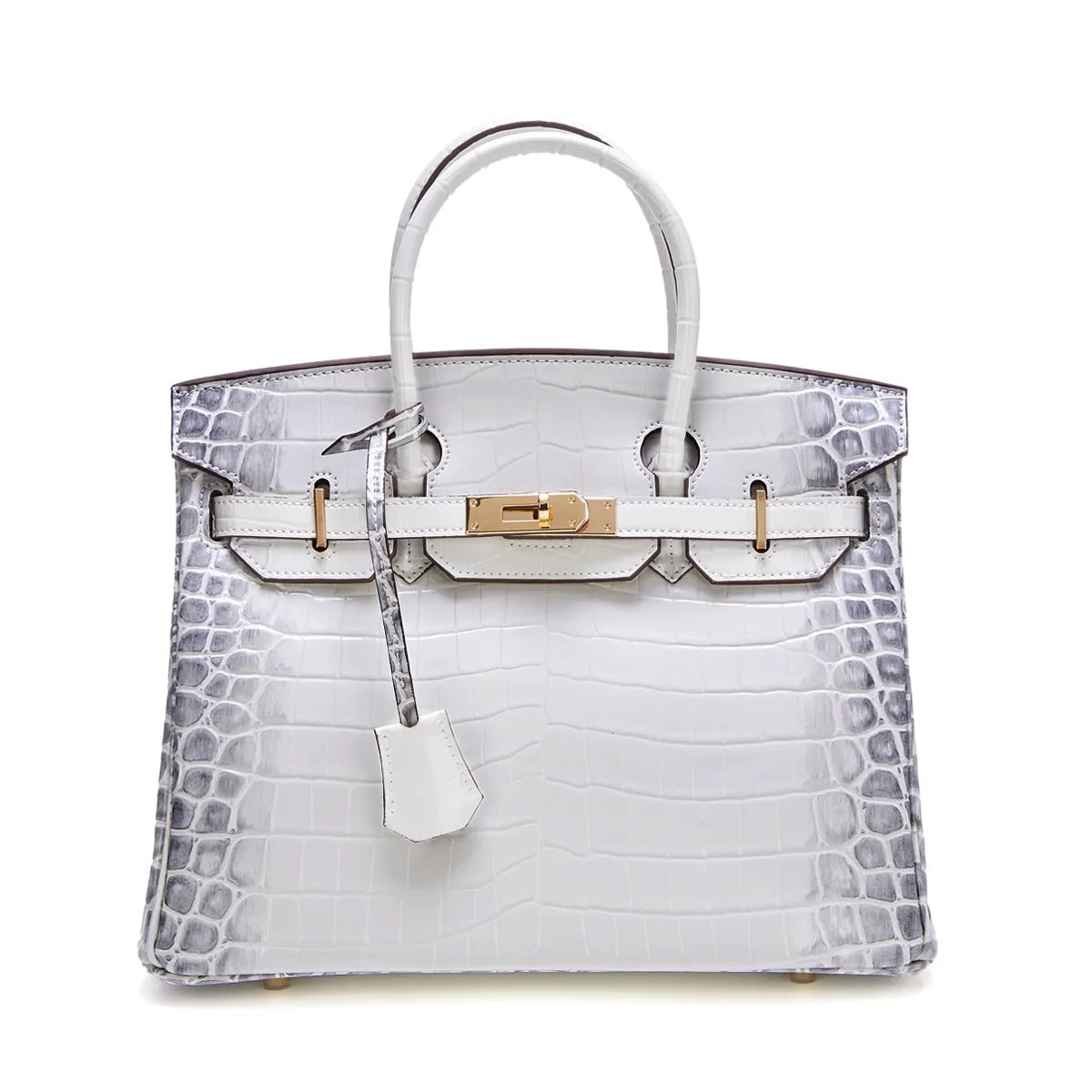 Kaia Elegant handbag in premium genuine leather with crocodile texture.