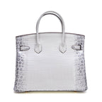 Kaia Elegant handbag in premium genuine leather with crocodile texture. 3