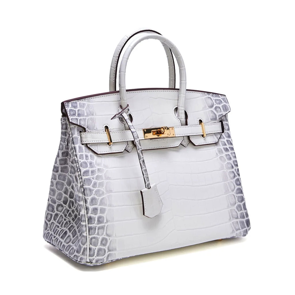 Kaia Elegant handbag in premium genuine leather with crocodile texture. 5