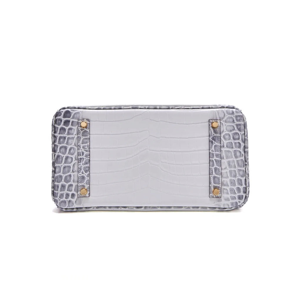 Kaia Elegant handbag in premium genuine leather with crocodile texture. 7