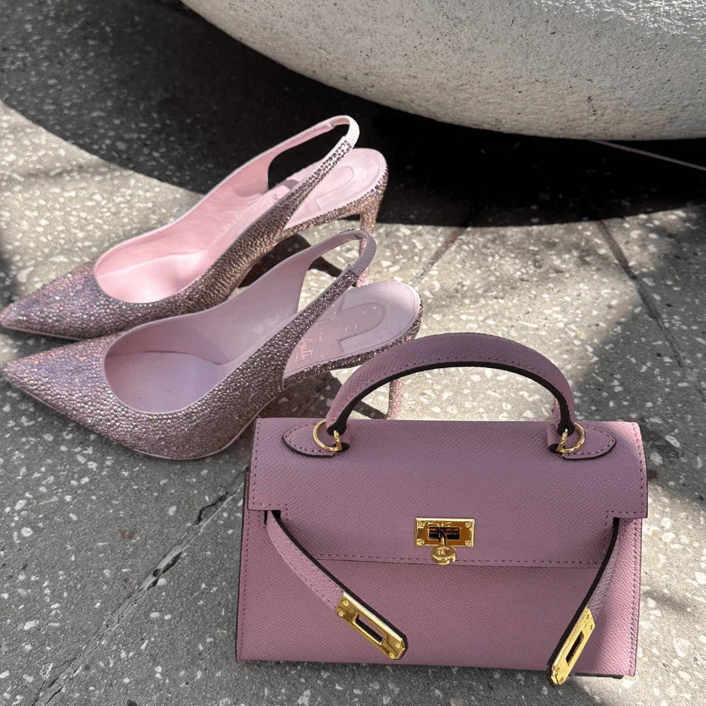 Chic Epsom leather handbag in various colors. 12