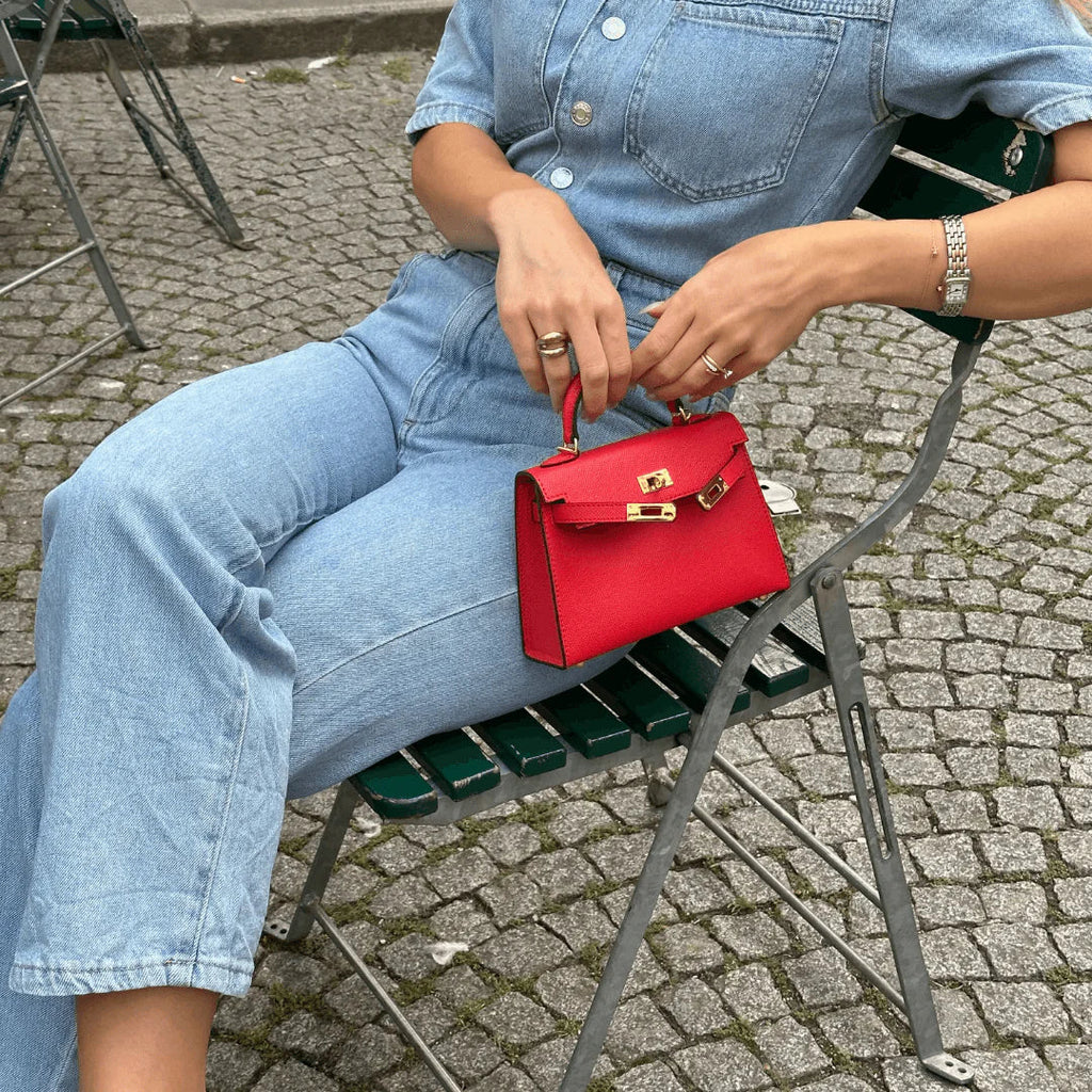 Chic Epsom leather handbag in various colors. 14