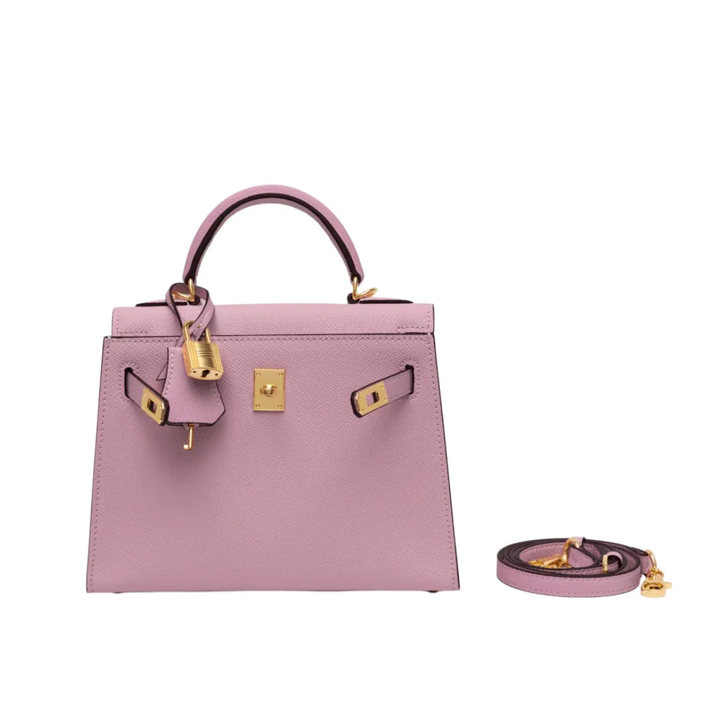 Chic Epsom leather handbag in various colors. 23