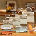Chic Epsom leather handbag in various colors. 5