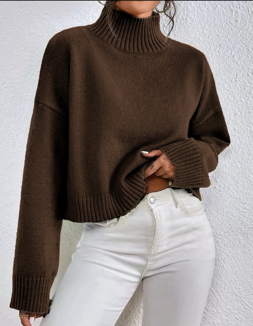 Stylish high collar sweater for ladies in soft wool blend. 9