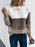 Ladies Knit Sweater with Stand-Up Collar Jully in warm design