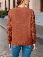 Elegant long sleeve V-neck sweater for women in various colors. 7