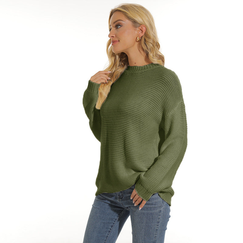 Elegant structured knit pullover for ladies in various colors. 6