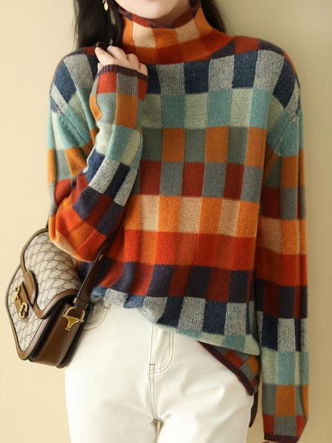 Stylish ladies turtleneck sweater with elegant cut