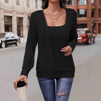 Elegant Ladies V-Neck Long Sleeve Sweater in high-quality knit. 4