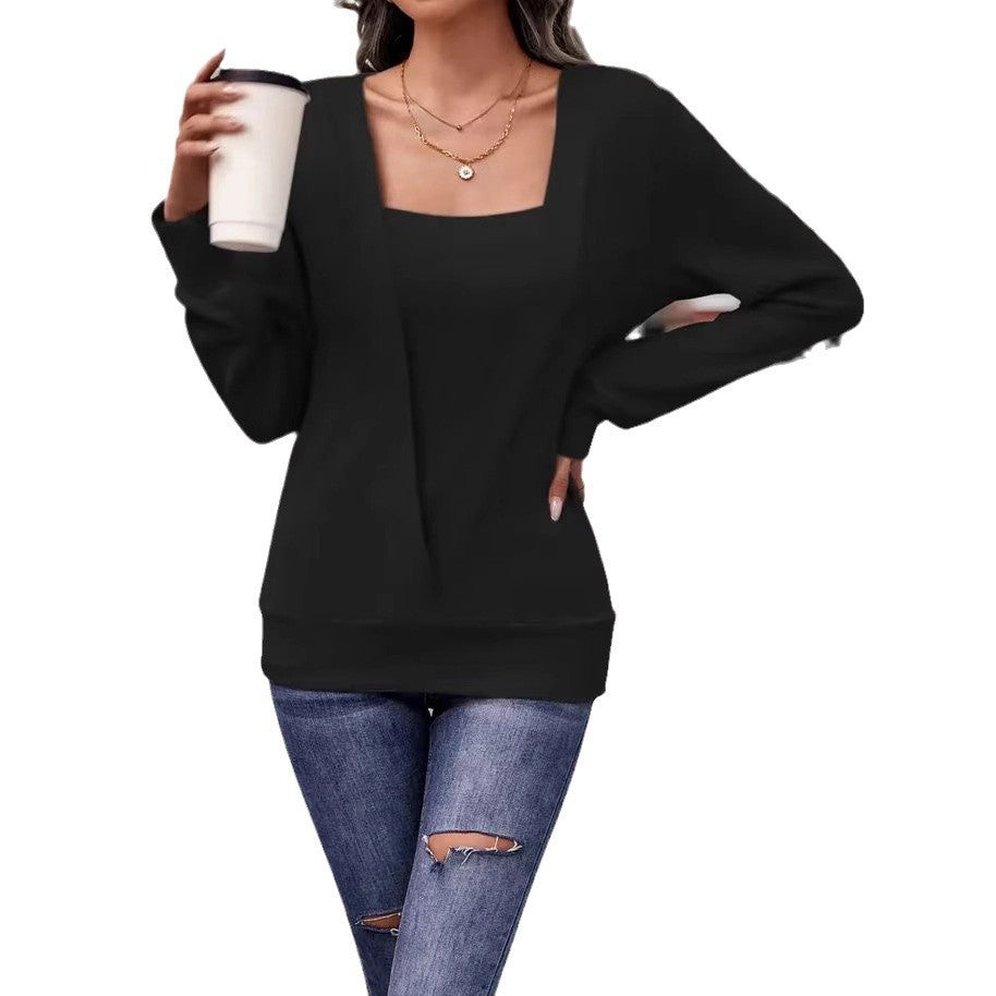 Elegant Ladies V-Neck Long Sleeve Sweater in high-quality knit. 5