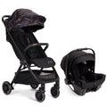 Travel System with Black Stroller and Car Seat