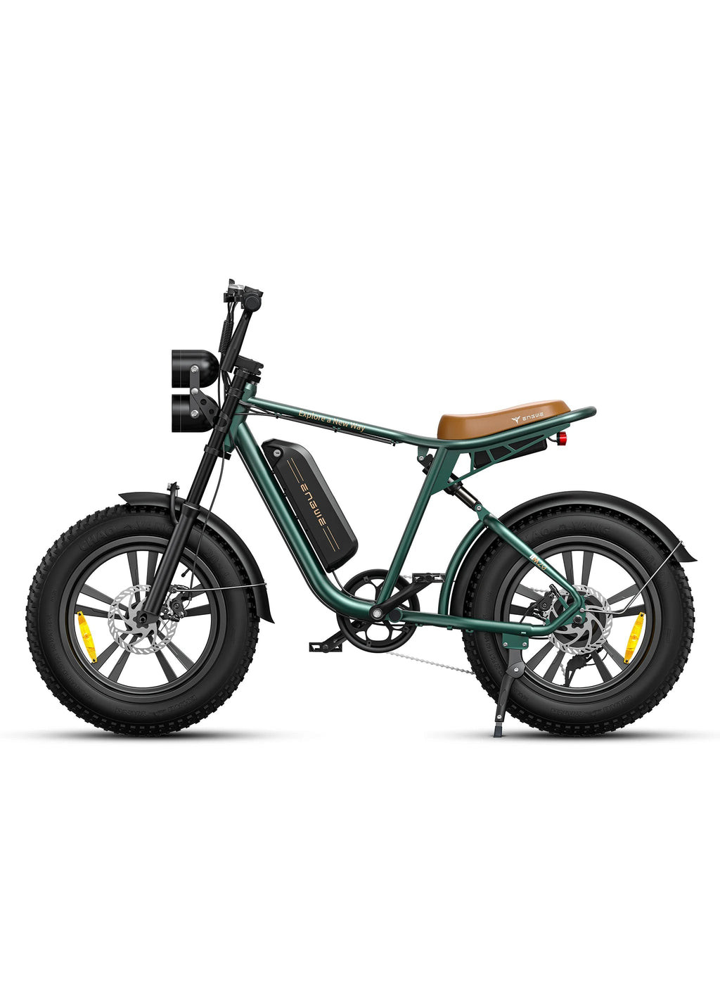 Stylish Longest Range Electric Bike in Black and Green 2