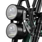 Stylish Longest Range Electric Bike in Black and Green 6