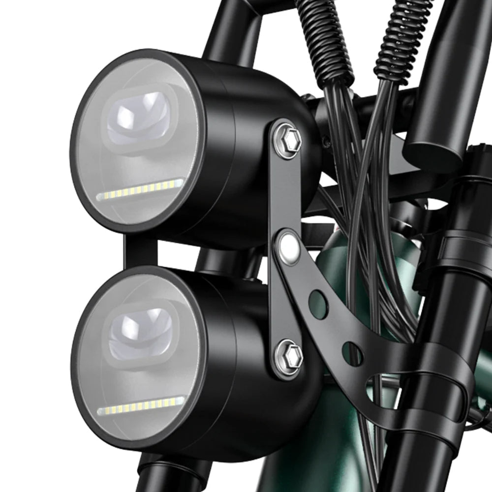 Stylish Longest Range Electric Bike in Black and Green 6