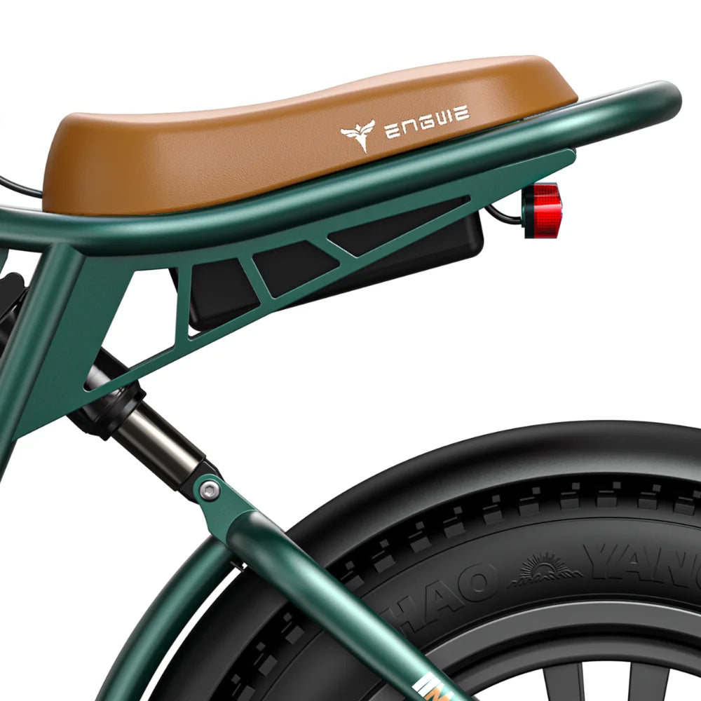 Stylish Longest Range Electric Bike in Black and Green 7