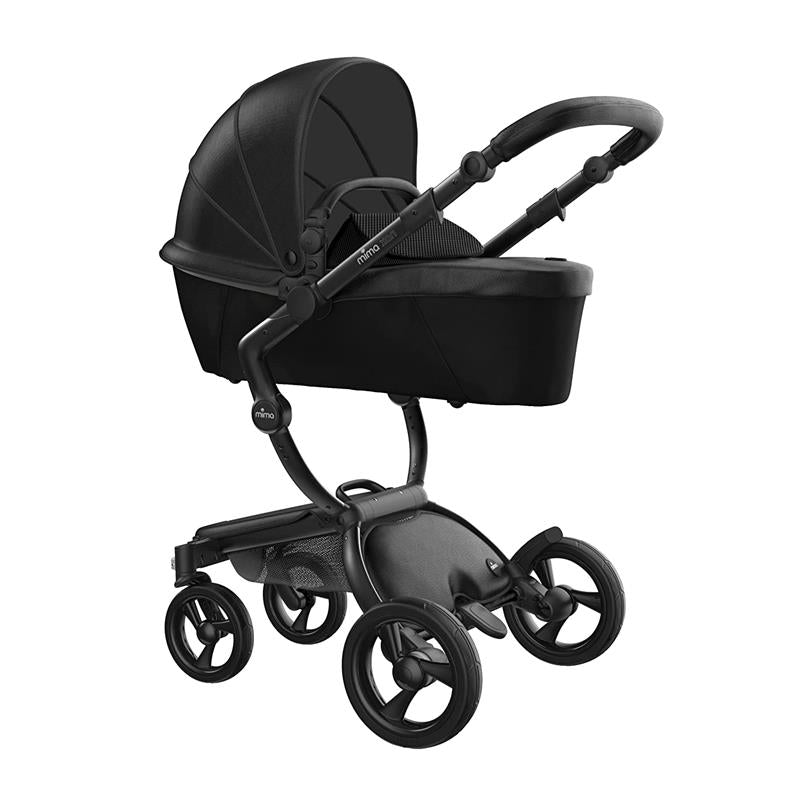 Convertible Stroller Black with Leatherette Fabric 3