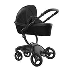 Convertible Stroller Black with Leatherette Fabric 3