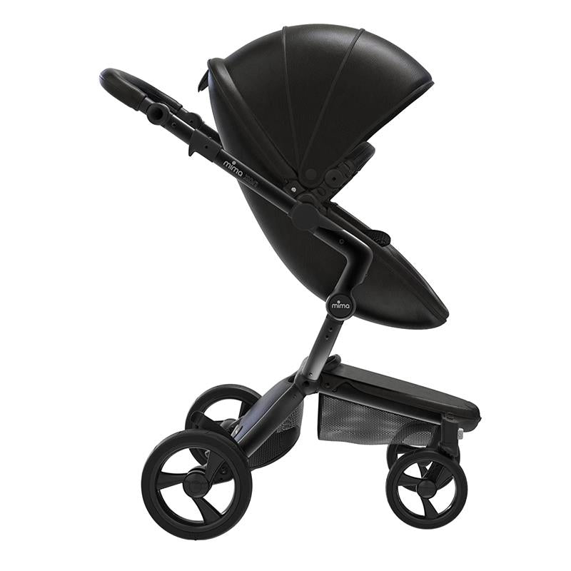 Convertible Stroller Black with Leatherette Fabric 4