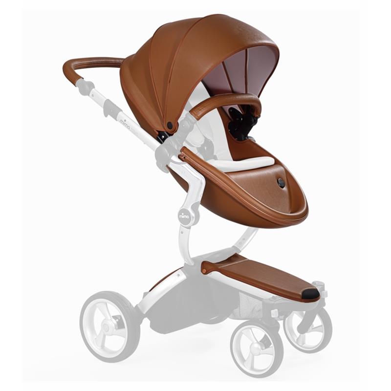 Stroller Seat Brown with Recline and Ventilation
