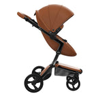 Luxury Stroller Brown Leatherette Fabric 3