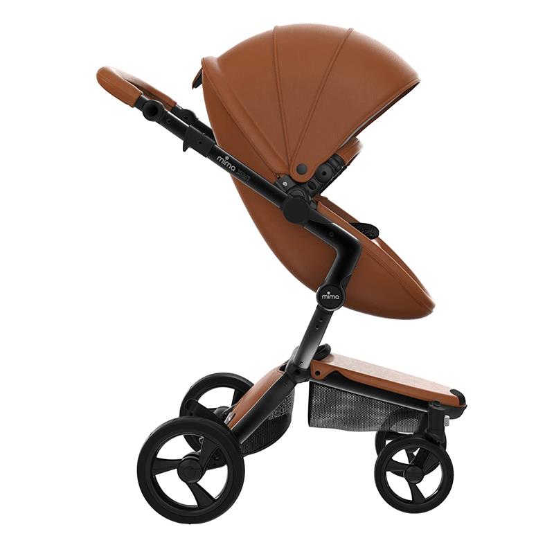 Luxury Stroller Brown Leatherette Fabric 3