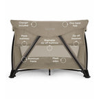 Portable Playard Beige with Zip-Off Bassinet 6