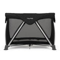 Portable Travel Crib Black with Breathable Mesh Design