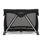 Portable Travel Crib Black with Breathable Mesh Design