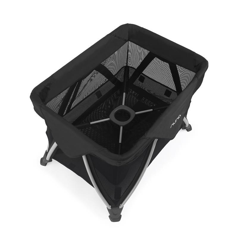 Portable Travel Crib Black with Breathable Mesh Design 3