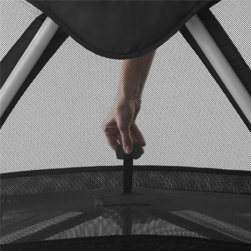 Portable Travel Crib Black with Breathable Mesh Design 4