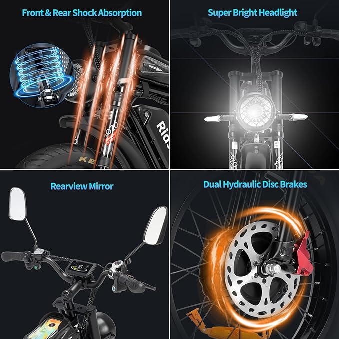 Q20 Pro Electric Bike in sleek black design 3