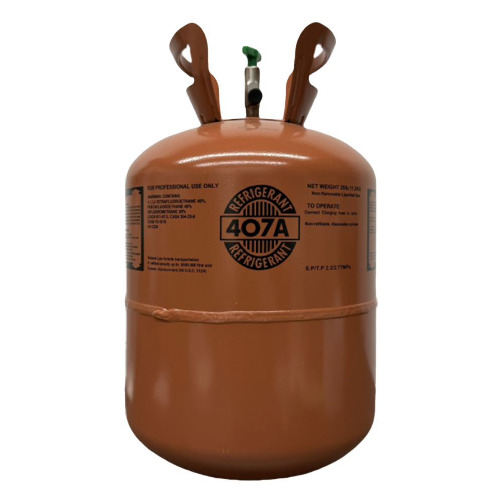 R407A Refrigerant Gas 25LB Orange Cylinder
