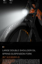 RV800 Electric Bike in black and orange design for urban riding 4