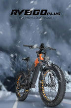 RV800 Electric Bike in black and orange design for urban riding 5