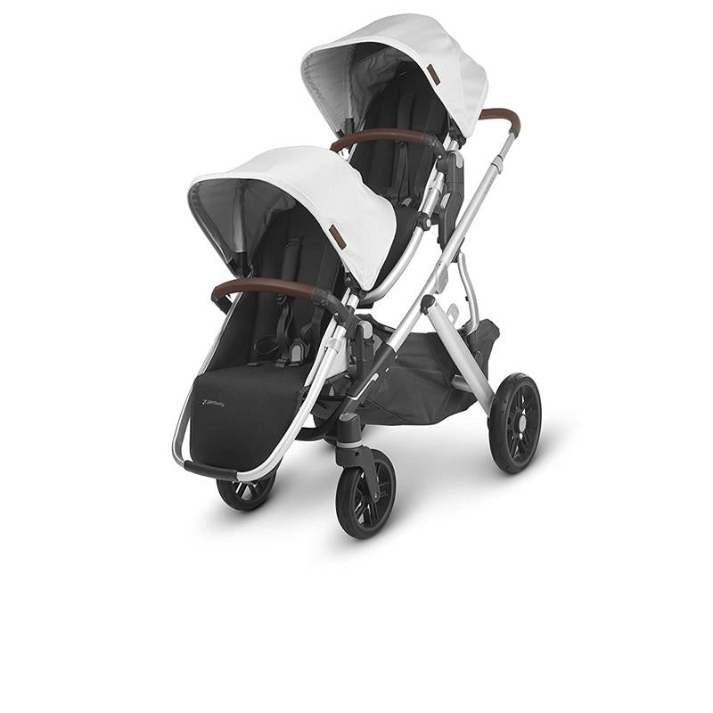 Stroller Seat with Adjustable Canopy and Leather Accents 2
