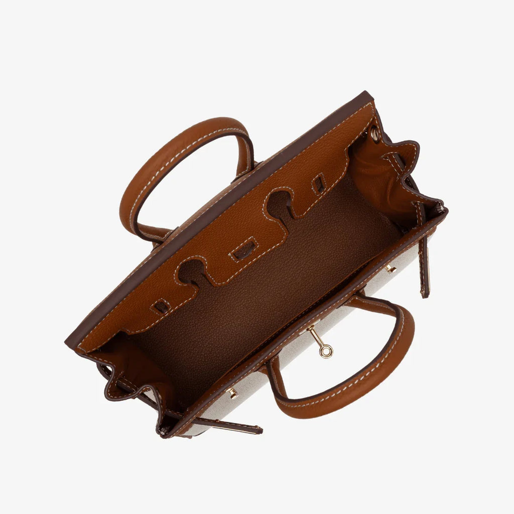 Tyra Elegant Handbag with two-tone design and gold-tone hardware 10