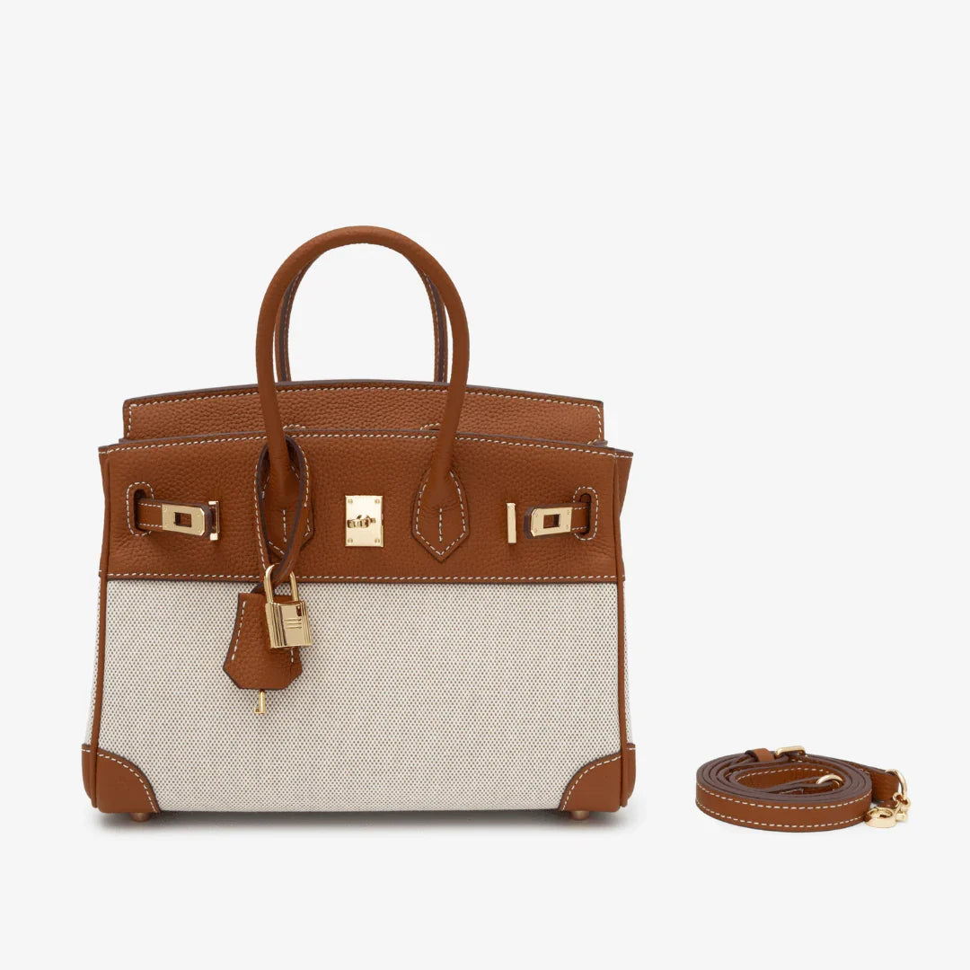 Tyra Elegant Handbag with two-tone design and gold-tone hardware 12