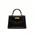 Elegant mini handbag made of genuine leather in burgundy and black. 13