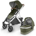 Versatile Baby Stroller in Green with Adjustable Seating