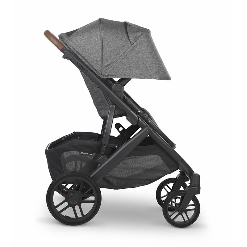 Stroller with Bassinet and Adjustable Canopy in Gray 4