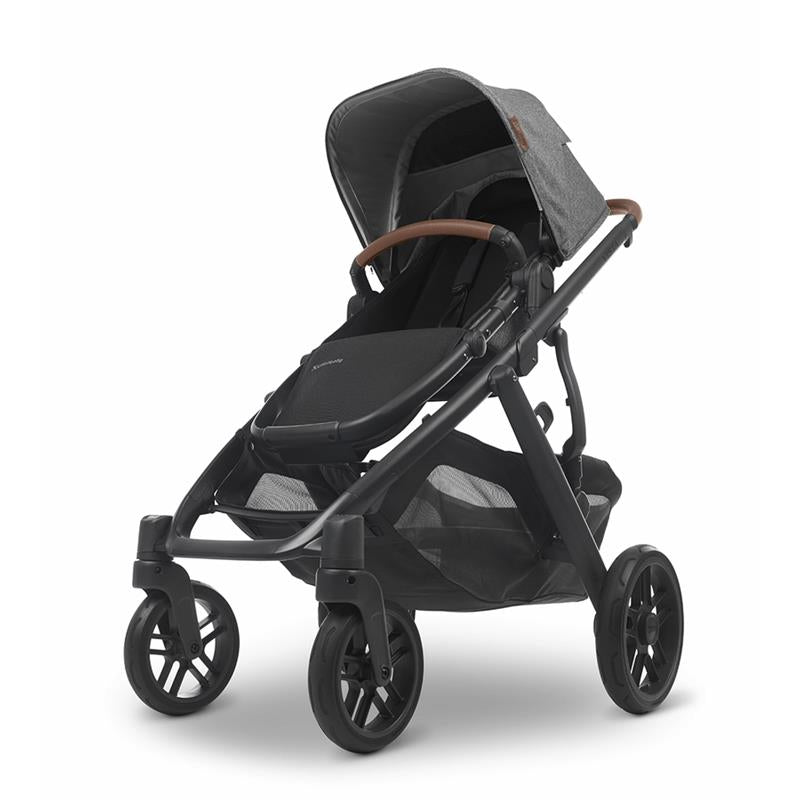 Stroller with Bassinet and Adjustable Canopy in Gray 7