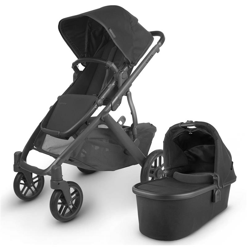 Versatile Baby Stroller in Black with Expandable Seating
