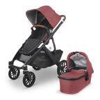 Convertible Stroller in Red with Multiple Configurations