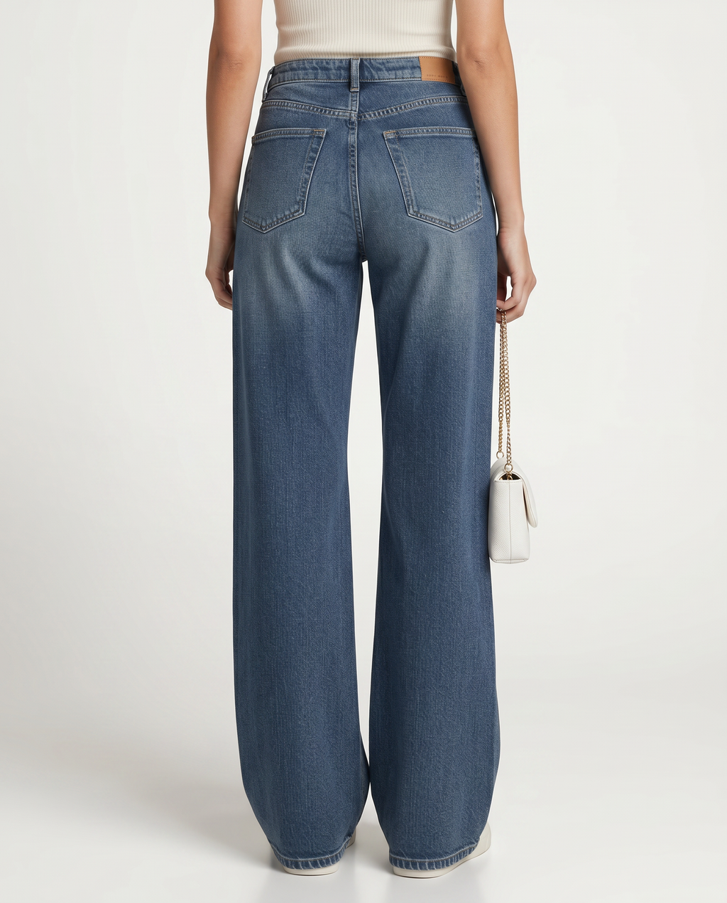 Warm Amie wide jeans with fleece lining for women 2