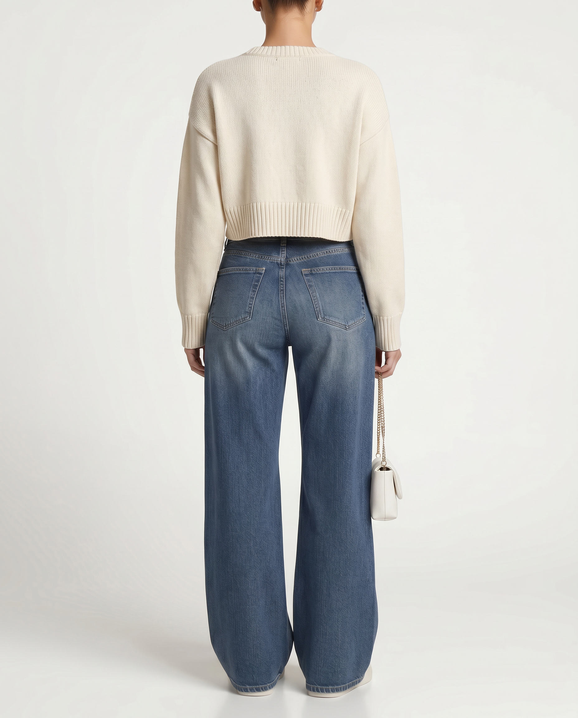 Warm Amie wide jeans with fleece lining for women 5
